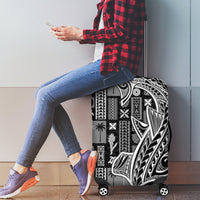 Samoa Tapa Luggage Cover Siapo Mix Tatau Patterns - Black - Wonder Print Shop