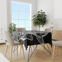 Samoa Tapa Tablecloth Siapo Mix Tatau Patterns - Black - Wonder Print Shop