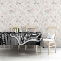 Samoa Tapa Tablecloth Siapo Mix Tatau Patterns - Black - Wonder Print Shop
