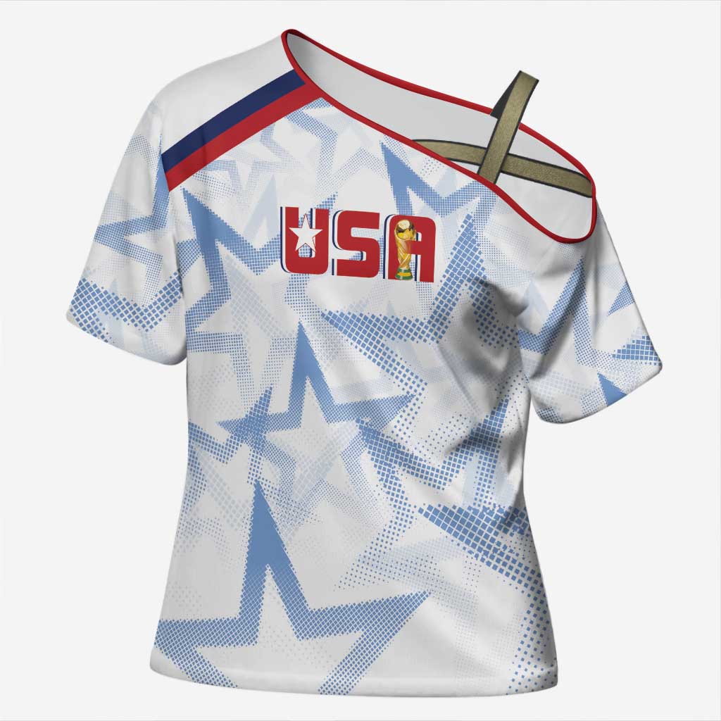WC2026 USA Soccer Custom Cross Shoulder Shirt Rising Stars - Wonder Print Shop