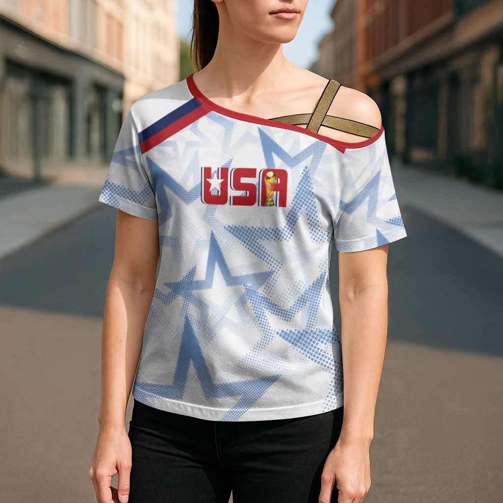 WC2026 USA Soccer Custom Cross Shoulder Shirt Rising Stars - Wonder Print Shop