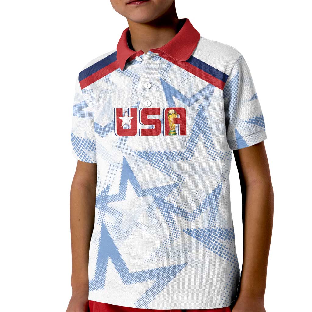 WC2026 USA Soccer Custom Kid Polo Shirt Rising Stars - Wonder Print Shop