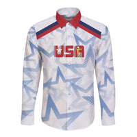 WC2026 USA Soccer Custom Long Sleeve Button Shirt Rising Stars - Wonder Print Shop