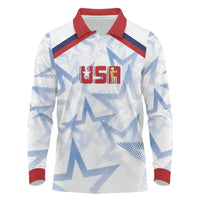 WC2026 USA Soccer Custom Long Sleeve Polo Shirt Rising Stars - Wonder Print Shop