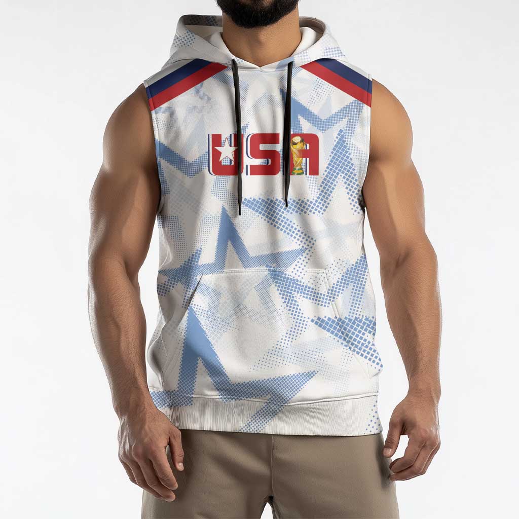 WC2026 USA Soccer Custom Sleeveless Hoodie Rising Stars - Wonder Print Shop