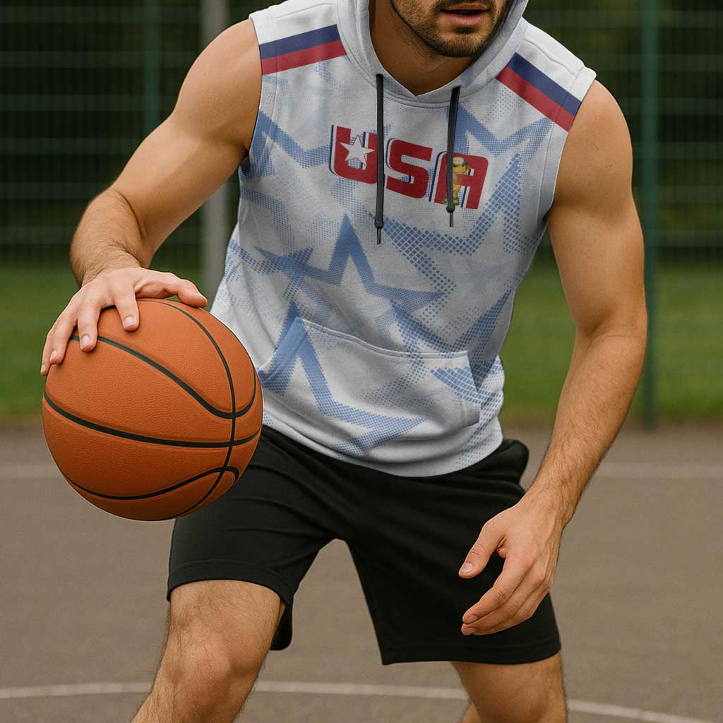 WC2026 USA Soccer Custom Sleeveless Hoodie Rising Stars - Wonder Print Shop