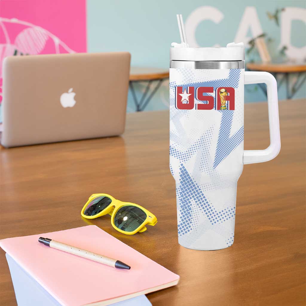 WC2026 USA Soccer Tumbler With Handle Rising Stars - Wonder Print Shop