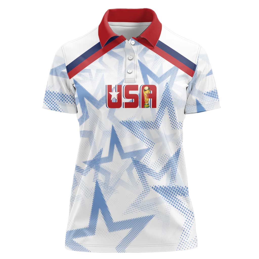 WC2026 USA Soccer Custom Women Polo Shirt Rising Stars - Wonder Print Shop