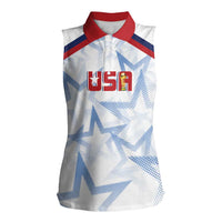 WC2026 USA Soccer Custom Women Sleeveless Polo Shirt Rising Stars - Wonder Print Shop