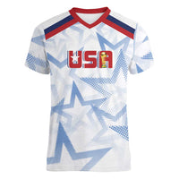 WC2026 USA Soccer Custom Women V-Neck T-Shirt Rising Stars - Wonder Print Shop