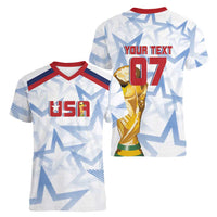 WC2026 USA Soccer Custom Women V-Neck T-Shirt Rising Stars - Wonder Print Shop