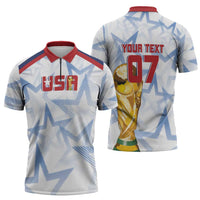WC2026 USA Soccer Custom Zipper Polo Shirt Rising Stars - Wonder Print Shop