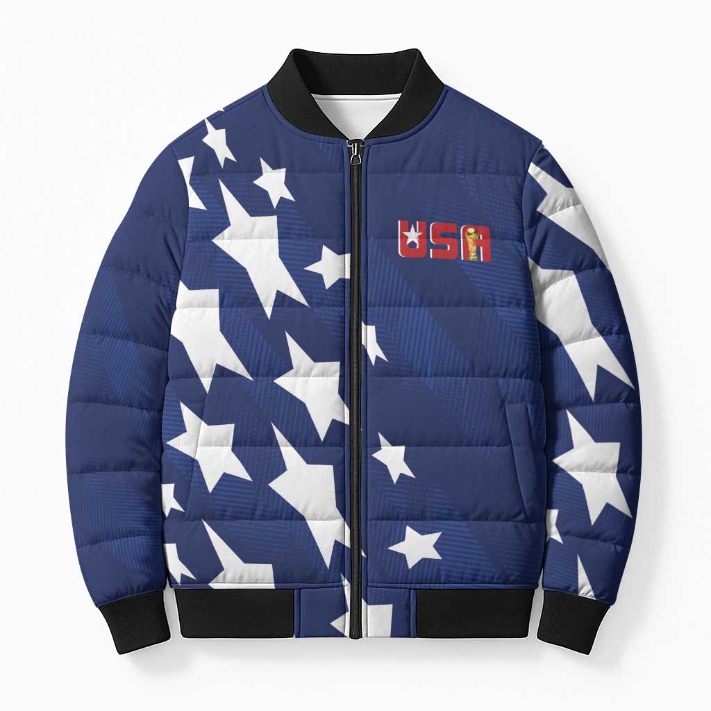 USA Soccer Custom Vintage 1994 Inspired Bomber Puffer Jacket - Wonder Print Shop
