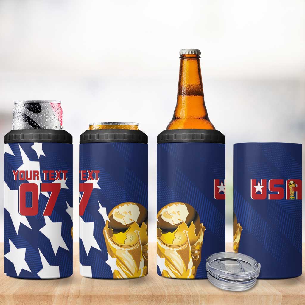 USA Soccer Vintage 1994 Inspired 4 in 1 Can Cooler Tumbler - Wonder Print Shop