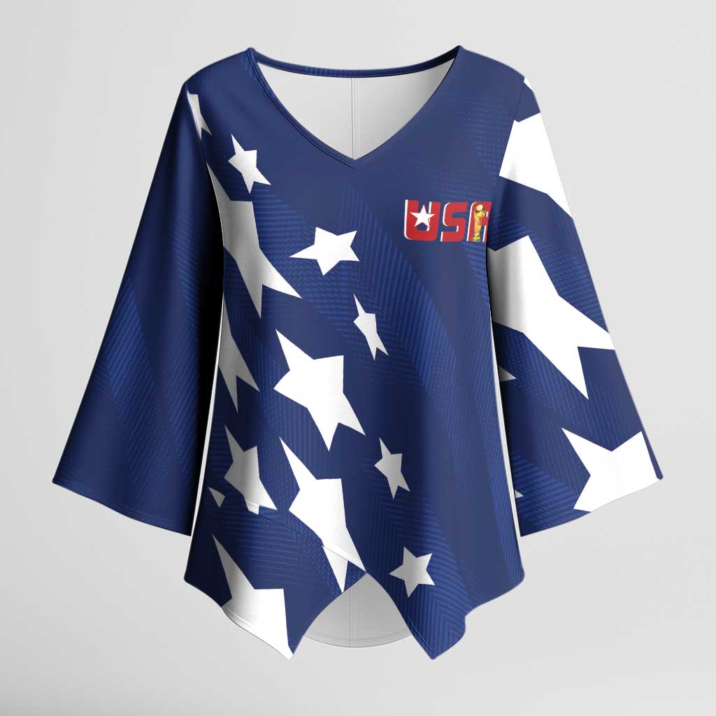 USA Soccer Custom Vintage 1994 Inspired Kimono Sleeve Blouse - Wonder Print Shop