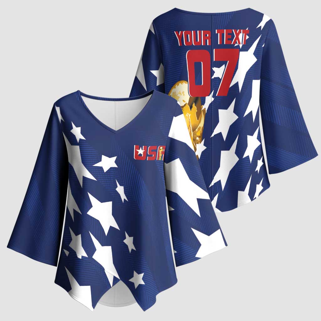 USA Soccer Custom Vintage 1994 Inspired Kimono Sleeve Blouse - Wonder Print Shop