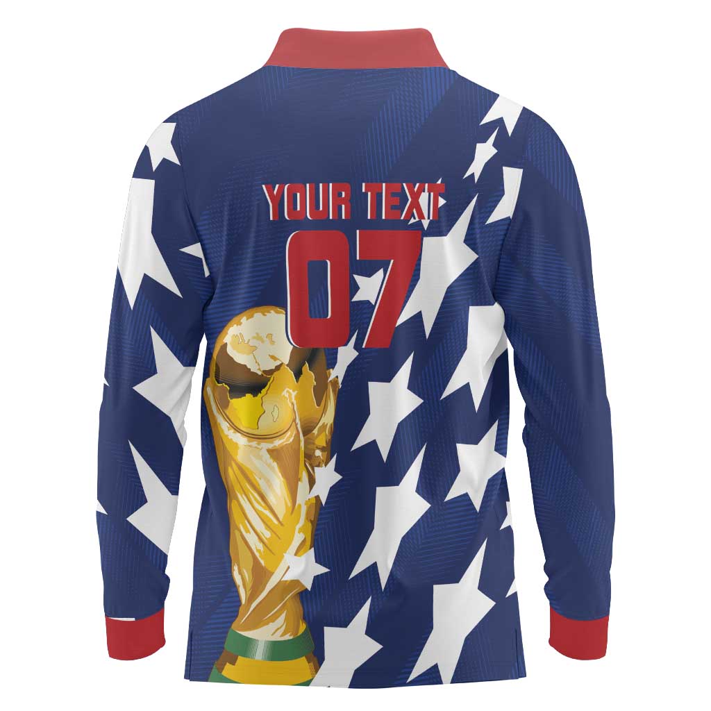 USA Soccer Custom Vintage 1994 Inspired Long Sleeve Polo Shirt - Wonder Print Shop