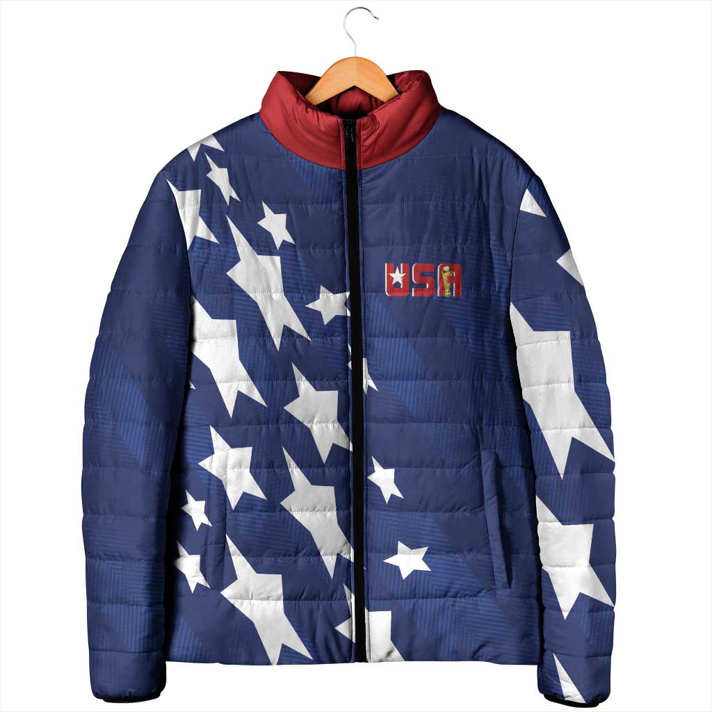 USA Soccer Custom Vintage 1994 Inspired Padded Jacket - Wonder Print Shop
