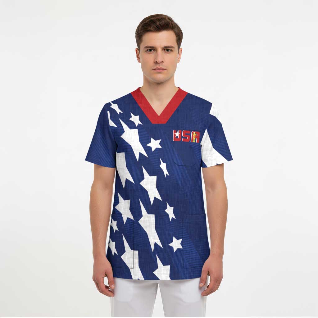 USA Soccer Custom Vintage 1994 Inspired Scrub Top - Wonder Print Shop