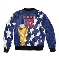 USA Soccer Custom Vintage 1994 Inspired Sleeve Zip Bomber Jacket - Wonder Print Shop