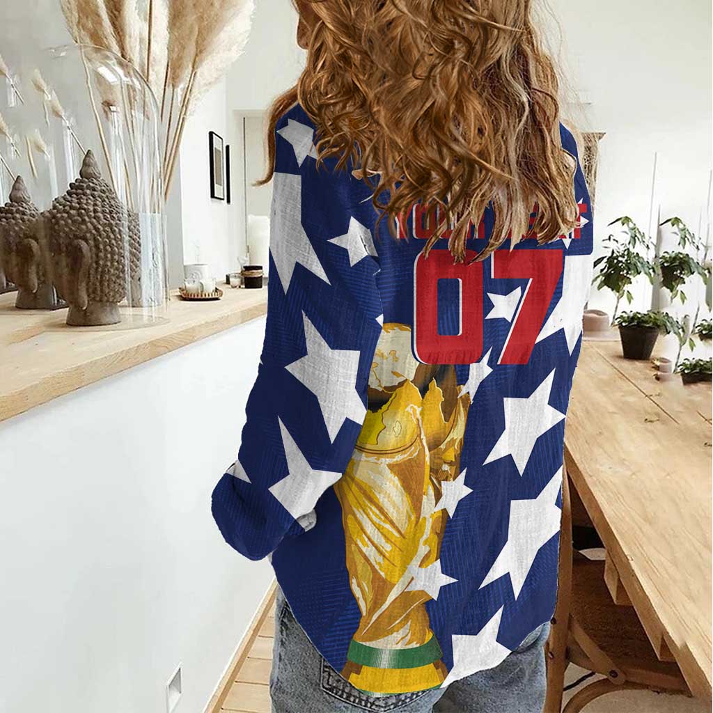 USA Soccer Custom Vintage 1994 Inspired Women Casual Shirt - Wonder Print Shop