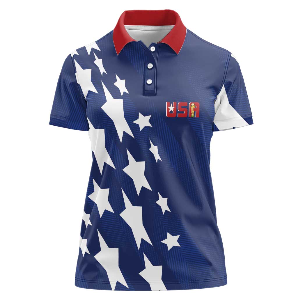 USA Soccer Custom Vintage 1994 Inspired Women Polo Shirt - Wonder Print Shop
