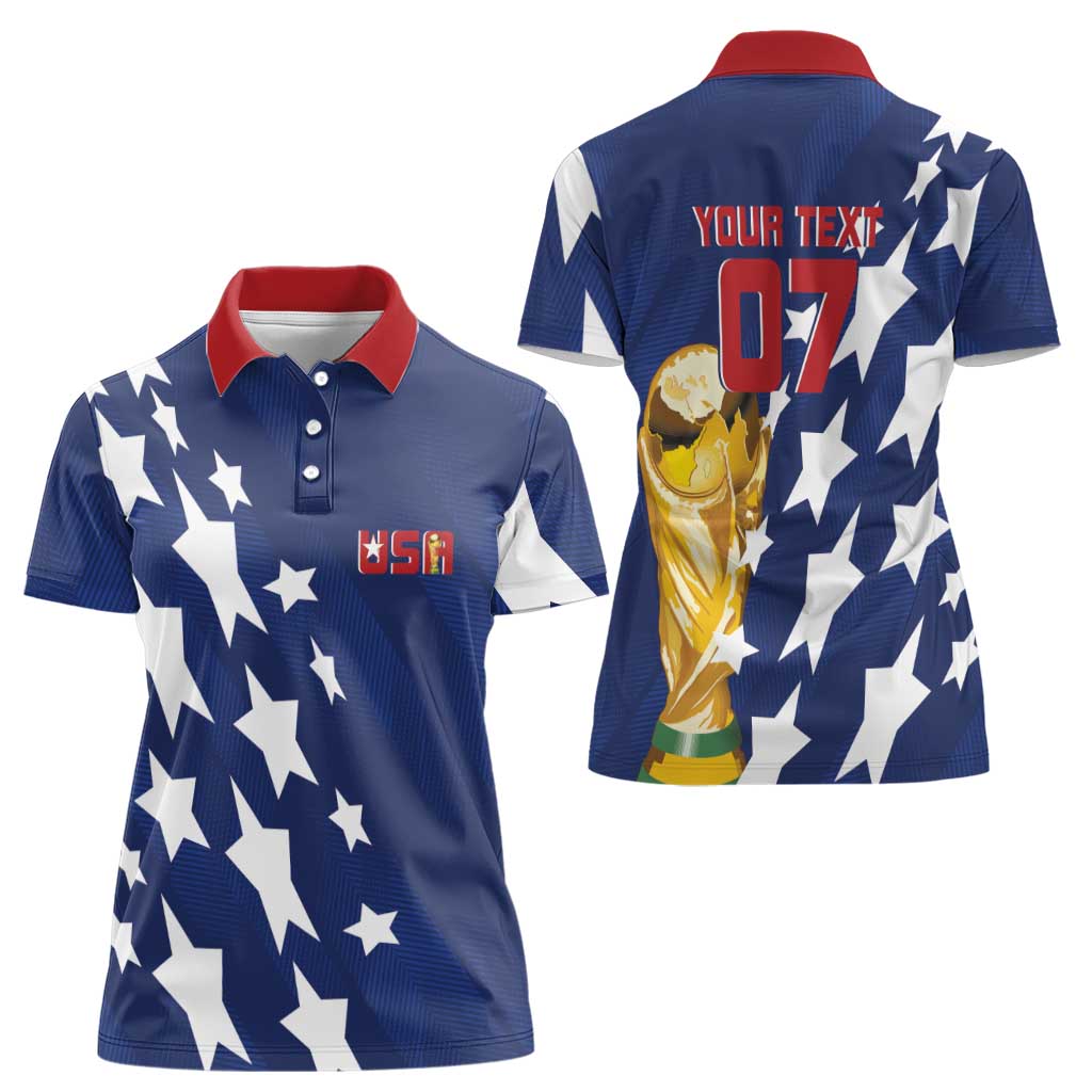 USA Soccer Custom Vintage 1994 Inspired Women Polo Shirt - Wonder Print Shop
