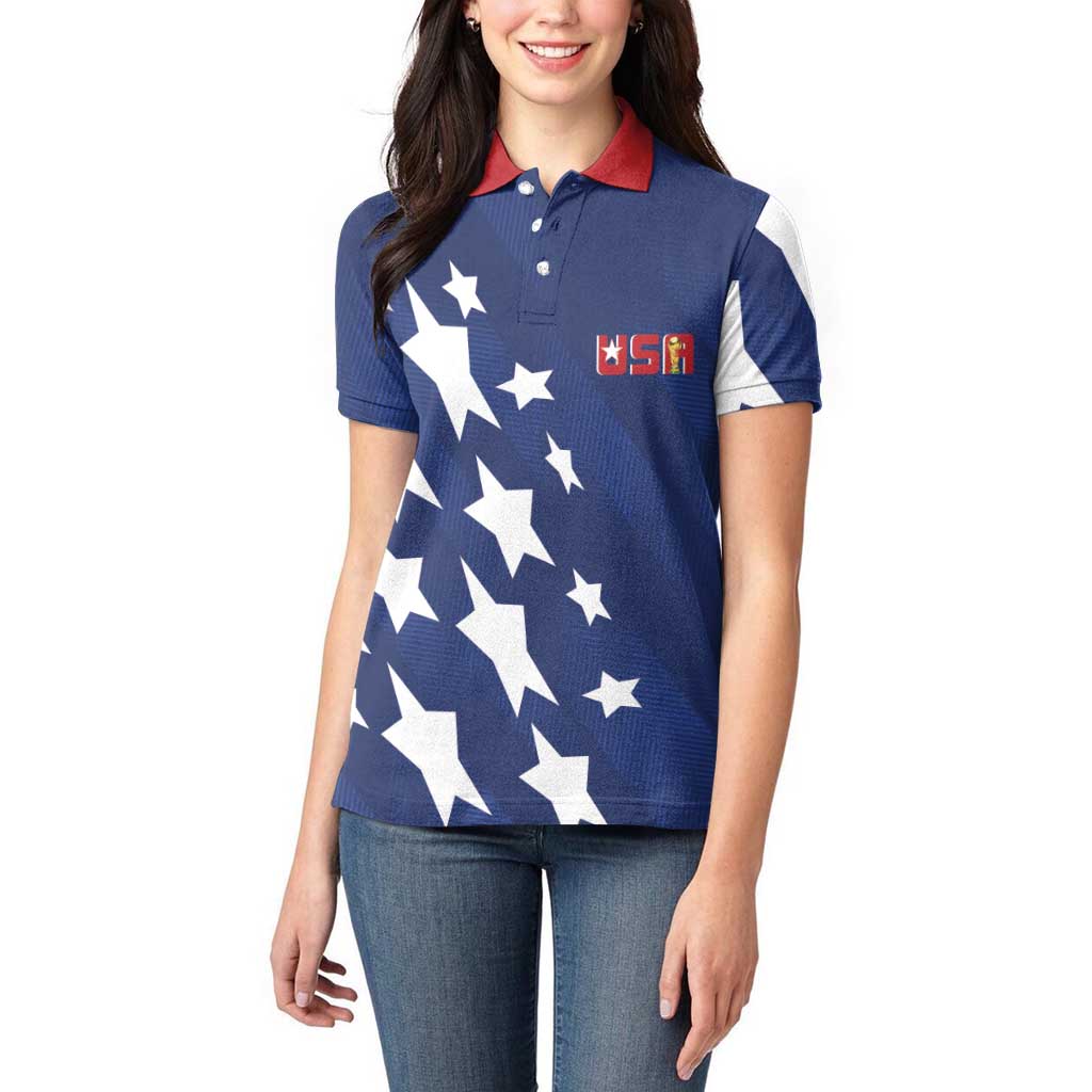 USA Soccer Custom Vintage 1994 Inspired Women Polo Shirt - Wonder Print Shop