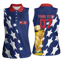 USA Soccer Custom Vintage 1994 Inspired Women Sleeveless Polo Shirt - Wonder Print Shop