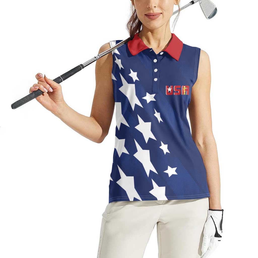 USA Soccer Custom Vintage 1994 Inspired Women Sleeveless Polo Shirt - Wonder Print Shop