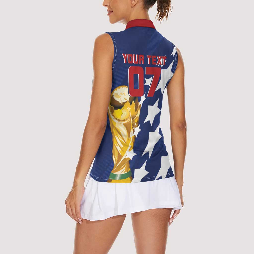 USA Soccer Custom Vintage 1994 Inspired Women Sleeveless Polo Shirt - Wonder Print Shop