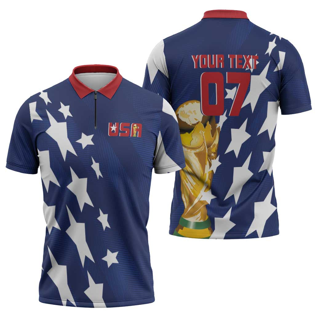 USA Soccer Custom Vintage 1994 Inspired Zipper Polo Shirt - Wonder Print Shop