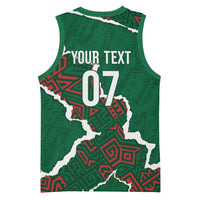 Morocco Football Custom Basketball Jersey Grunge Motifs