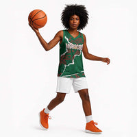 Morocco Football Custom Basketball Jersey Grunge Motifs