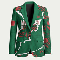 Morocco Football Custom Blazer Grunge Motifs