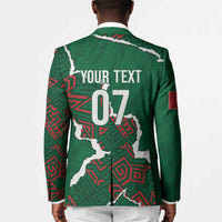 Morocco Football Custom Blazer Grunge Motifs