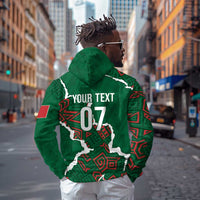 Morocco Football Custom Hoodie Grunge Motifs