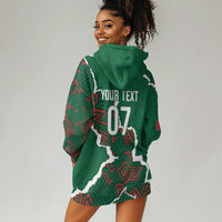 Morocco Football Custom Hoodie Dress Grunge Motifs