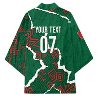 Morocco Football Custom Kimono Grunge Motifs