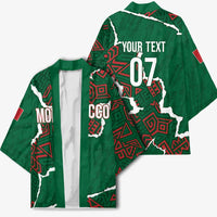 Morocco Football Custom Kimono Grunge Motifs