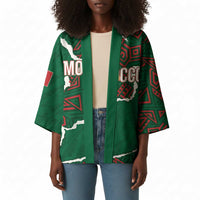 Morocco Football Custom Kimono Grunge Motifs