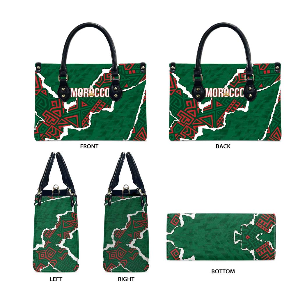 Morocco Football Leather Bag Grunge Motifs
