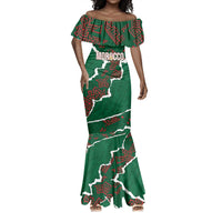 Morocco Football Custom Mermaid Dress Grunge Motifs