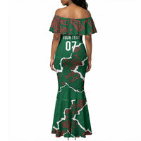 Morocco Football Custom Mermaid Dress Grunge Motifs