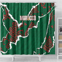 Morocco Football Shower Curtain Grunge Motifs