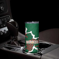 Morocco Football Custom Skinny Tumbler Grunge Motifs