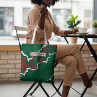 Morocco Football Tote Bag Grunge Motifs