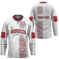 Morocco Atlas Lions Personalized Hockey Jersey Arabesque Inspired Pattern