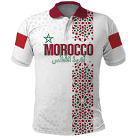 Morocco Atlas Lions Personalized Polo Shirt Arabesque Inspired Pattern