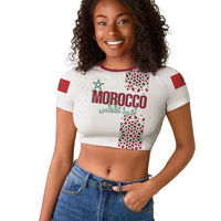 Morocco Atlas Lions Personalized Raglan Cropped T shirt Arabesque Inspired Pattern LT7